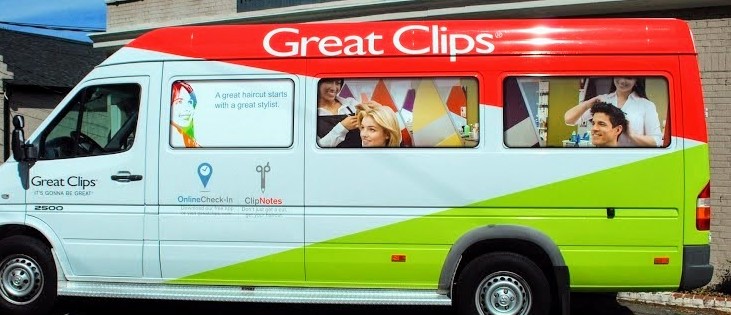 Partial wrap for Great Clips by Freedom Creative Solutions